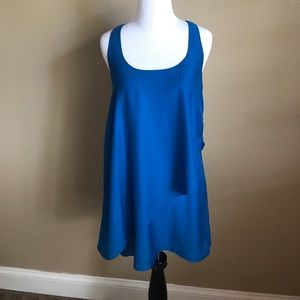 Silence + Noise Silky Deep Blue Dress